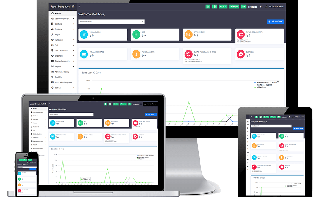Cloud POS Software Bangladesh: মোবাইল/ল্যাপটপ দিয়ে যেকোনো জায়গা থেকে ব্যবসা মনিটর করুন